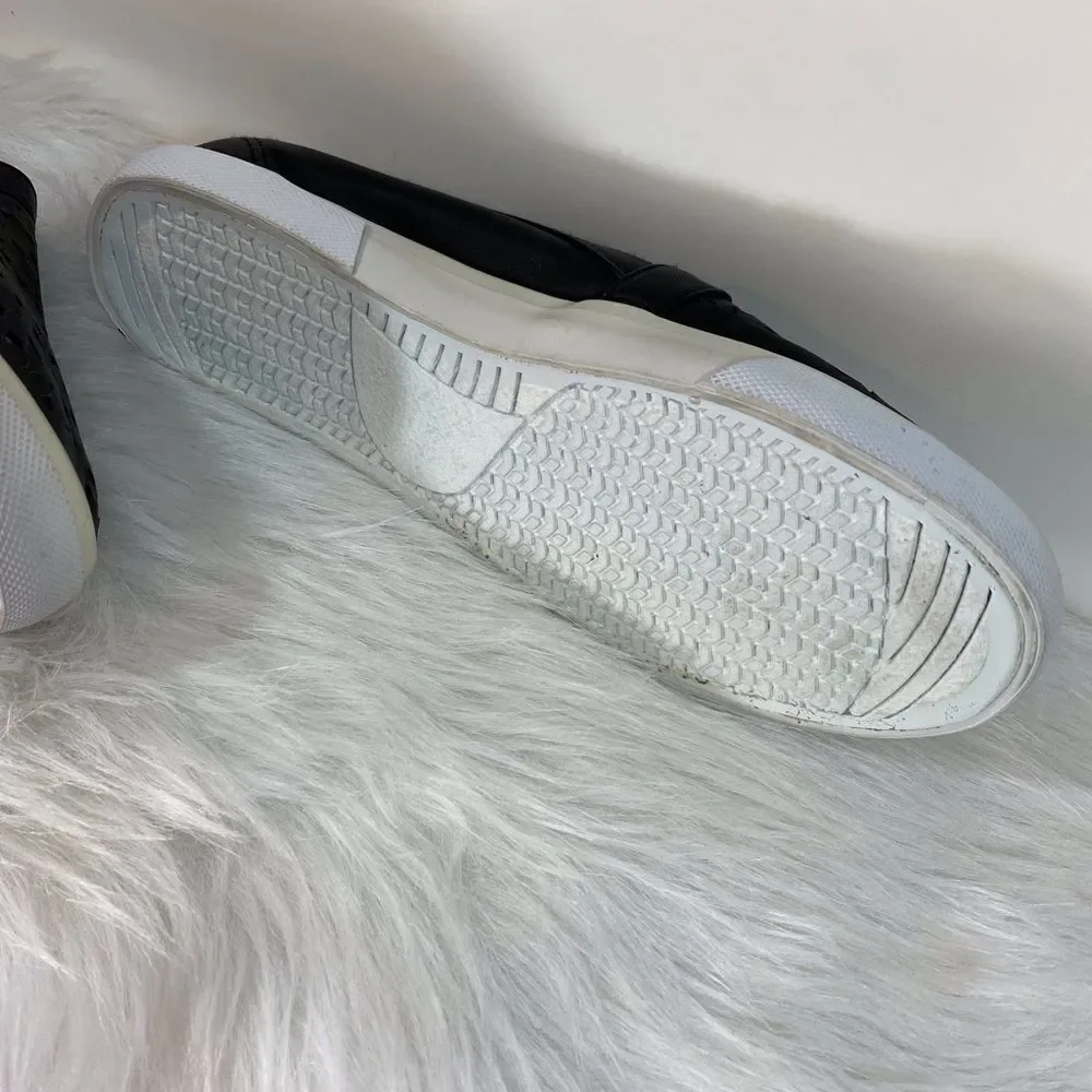 Black Bongo Lasercut Slip On Shoes size 10